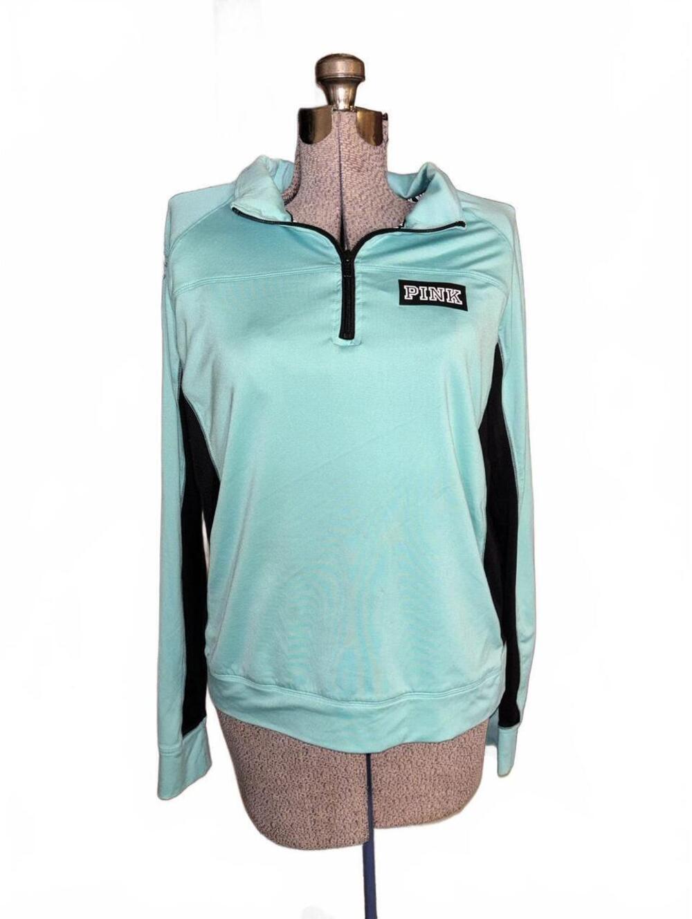 VS Pink teal Ultimate pullover sweatshirt